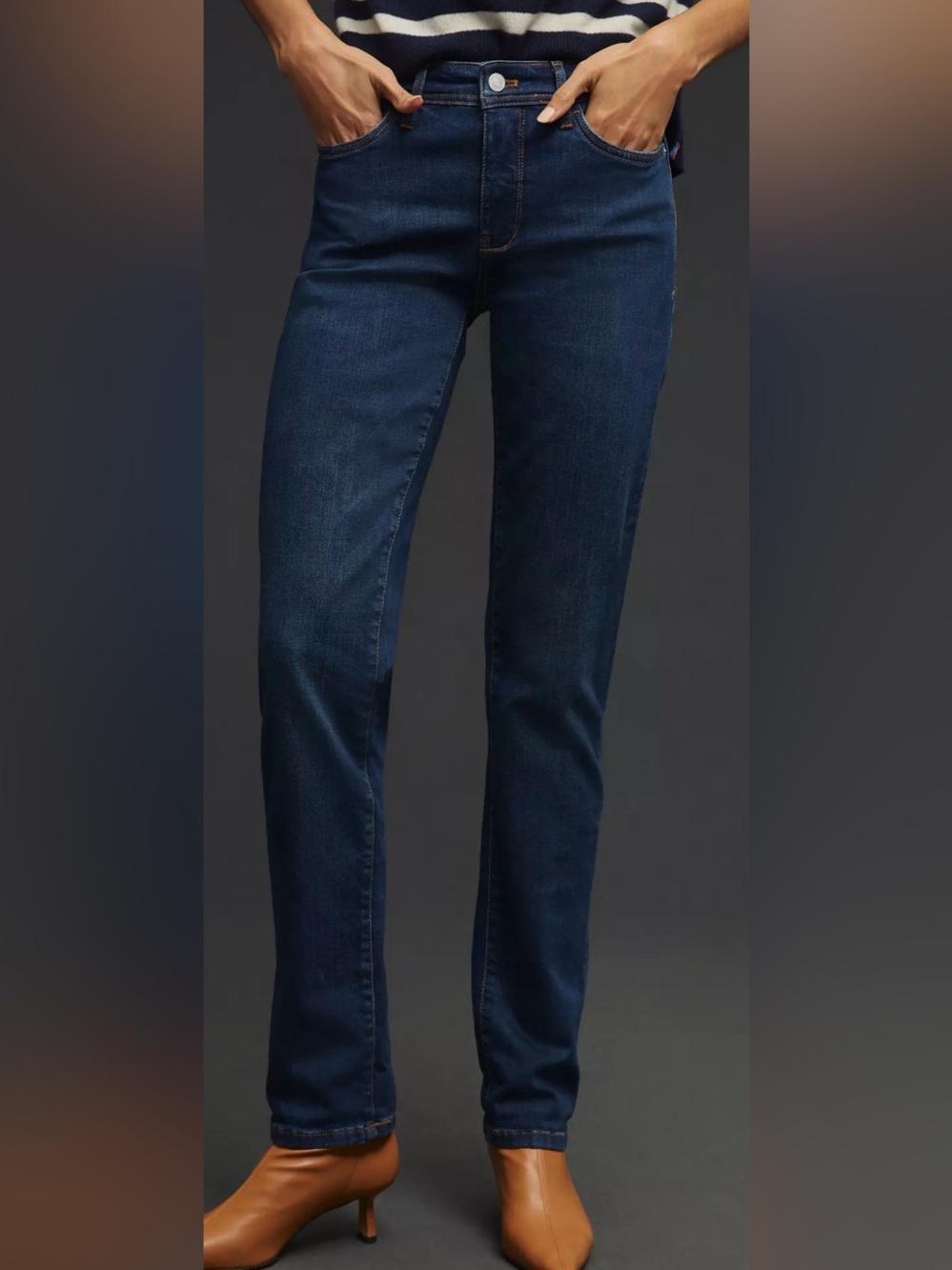 Pilcro Mid-Rise Slim Boyfriend Indigo Jeans Size 27